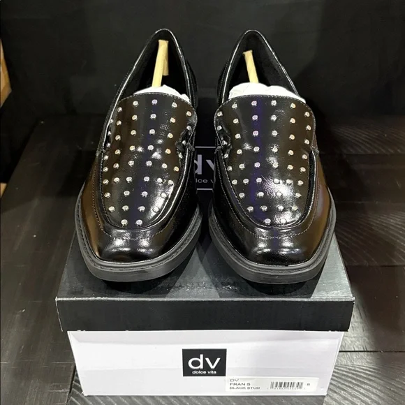 Dolce Vita Women’s Black Stud Loafers - Picture 3 of 9